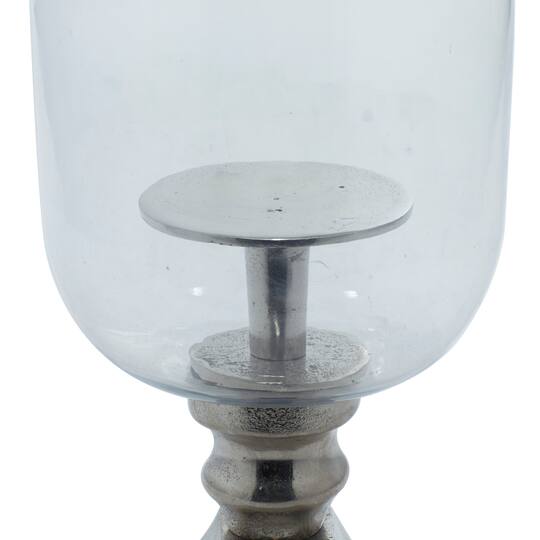 17" Silver Traditional Candle Holder